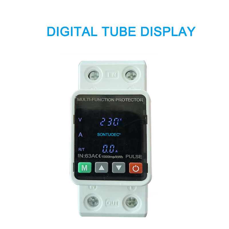 Digital Tube Display Overvoltage และ Undervoltage Voltage Protector
