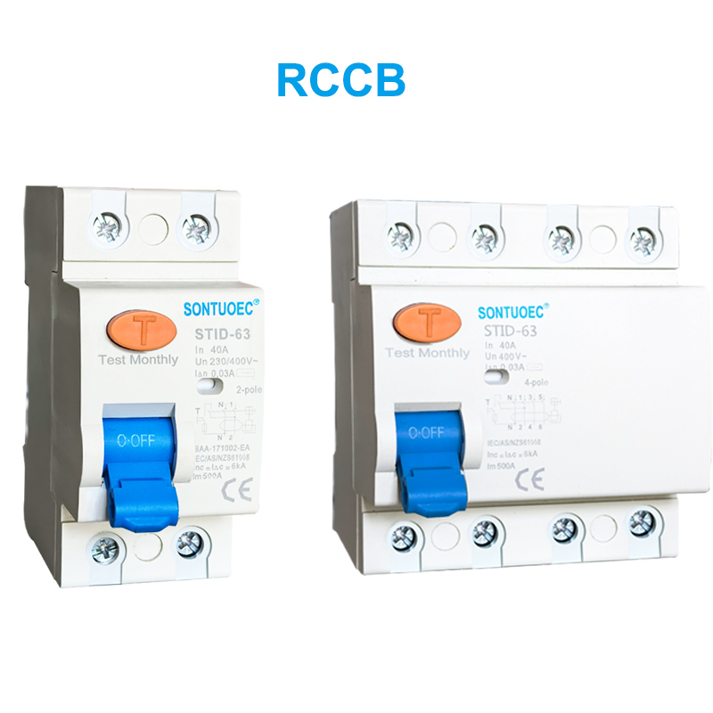STID-63 ซีรีส์ RCCB 230V 63A เบรกเกอร์วงจรปัจจุบัน